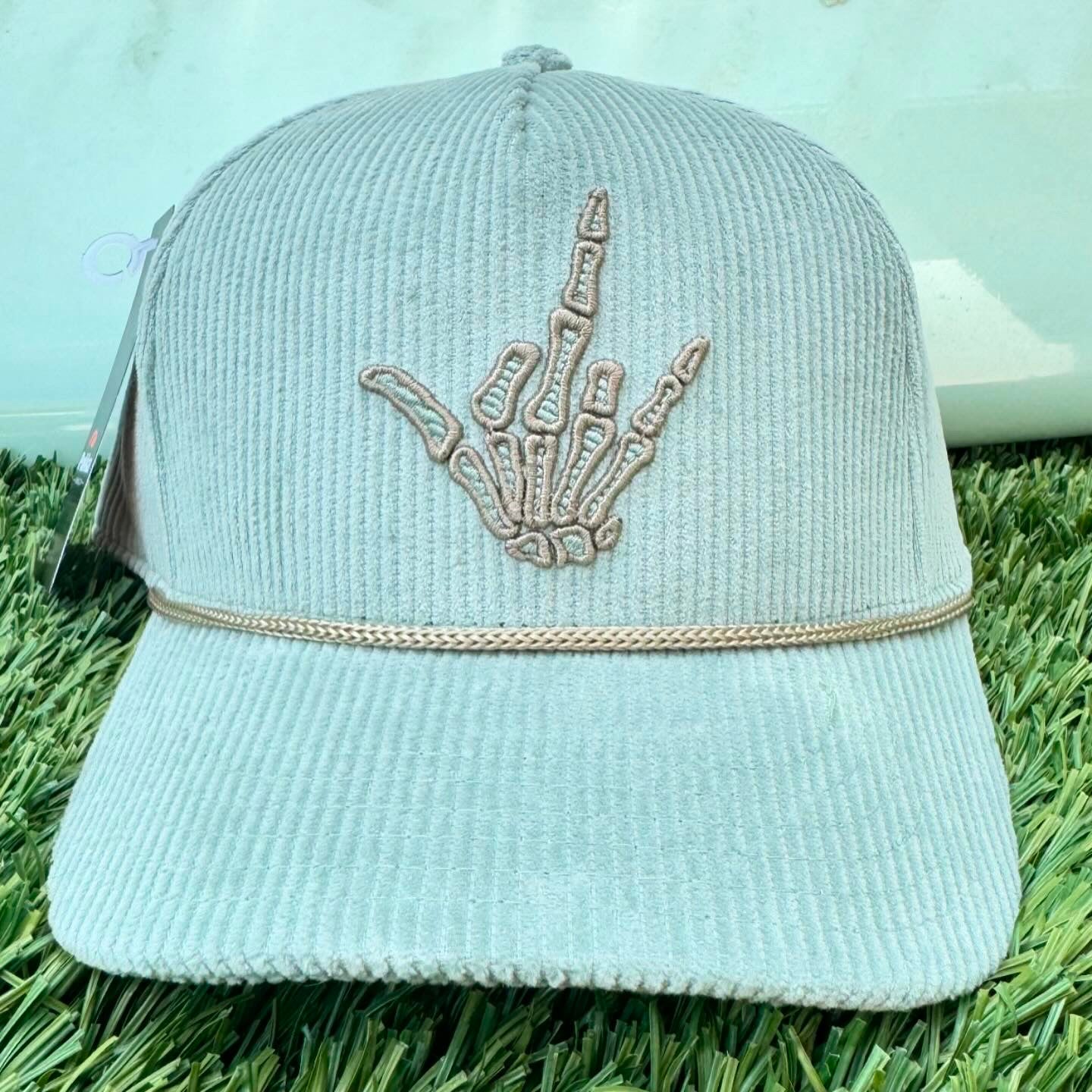 SURFGOAT Shaka Vibes Corduroy Hat -Seafoam/Steel