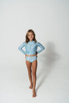 SURFGOAT- FERN- Youth Bikini Bottoms & Rash Guard SET