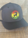 SURFGOAT “KING” -SPF 50 UV TRUCKER Hat (Rasta/Mixed)