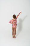 SURFGOAT- PALM- Youth Bikini Bottoms & Rash Guard SET