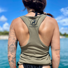 SURFGOAT AMPED Women's Racerback Tank (Military Green / Black)