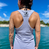 SURFGOAT AMPED Women's Racerback Tank (Heather Gray / Black)