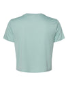 SURFGOAT  Women's Flowy Crop Top Tee (Dusty Green / White)