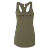 SURFGOAT AMPED Women's Racerback Tank (Military Green / Black)