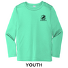 SURFGOAT (Kids / Youth) Long-Sleeved UV Sun Shirt (Bright Seafoam / Black)