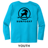 SURFGOAT (Kids / Youth) Long-Sleeved UV Sun Shirt (Sapphire / Black)