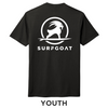 SURFGOAT  (Kids / Youth) Short-Sleeved Tee (Black / White)